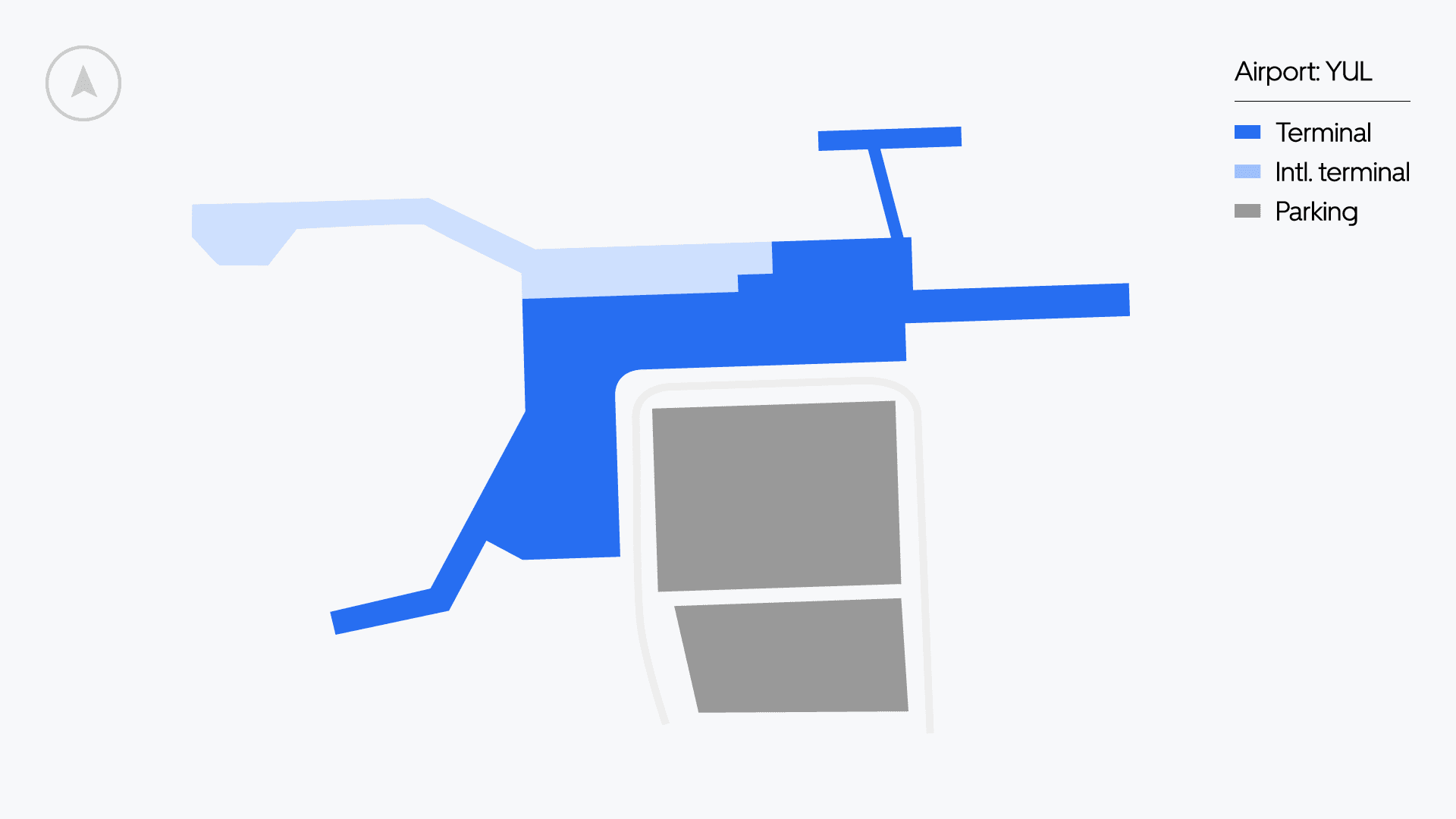 Plattegrond van Montréal Airport