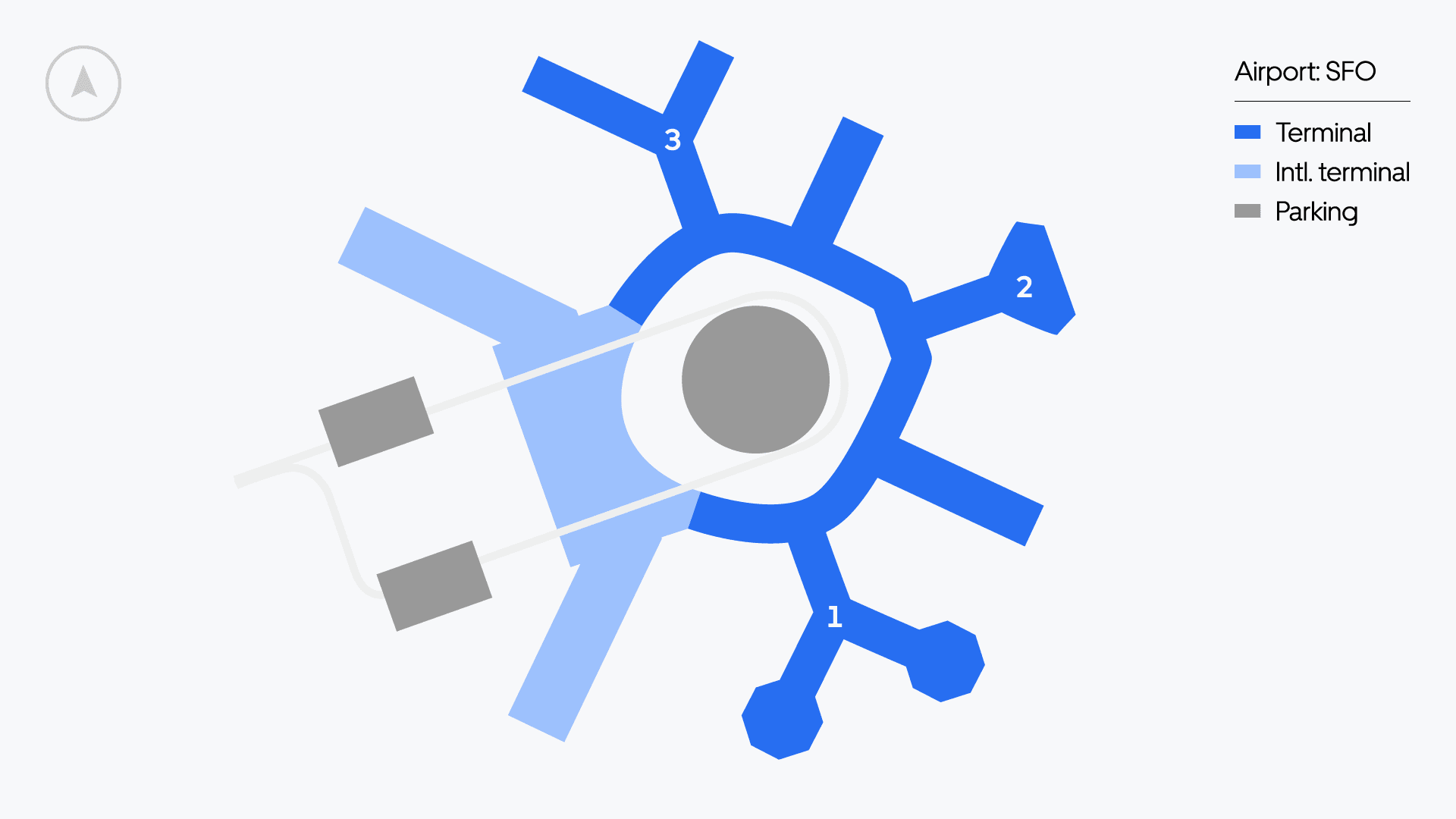 Mapa del Aeropuerto SFO