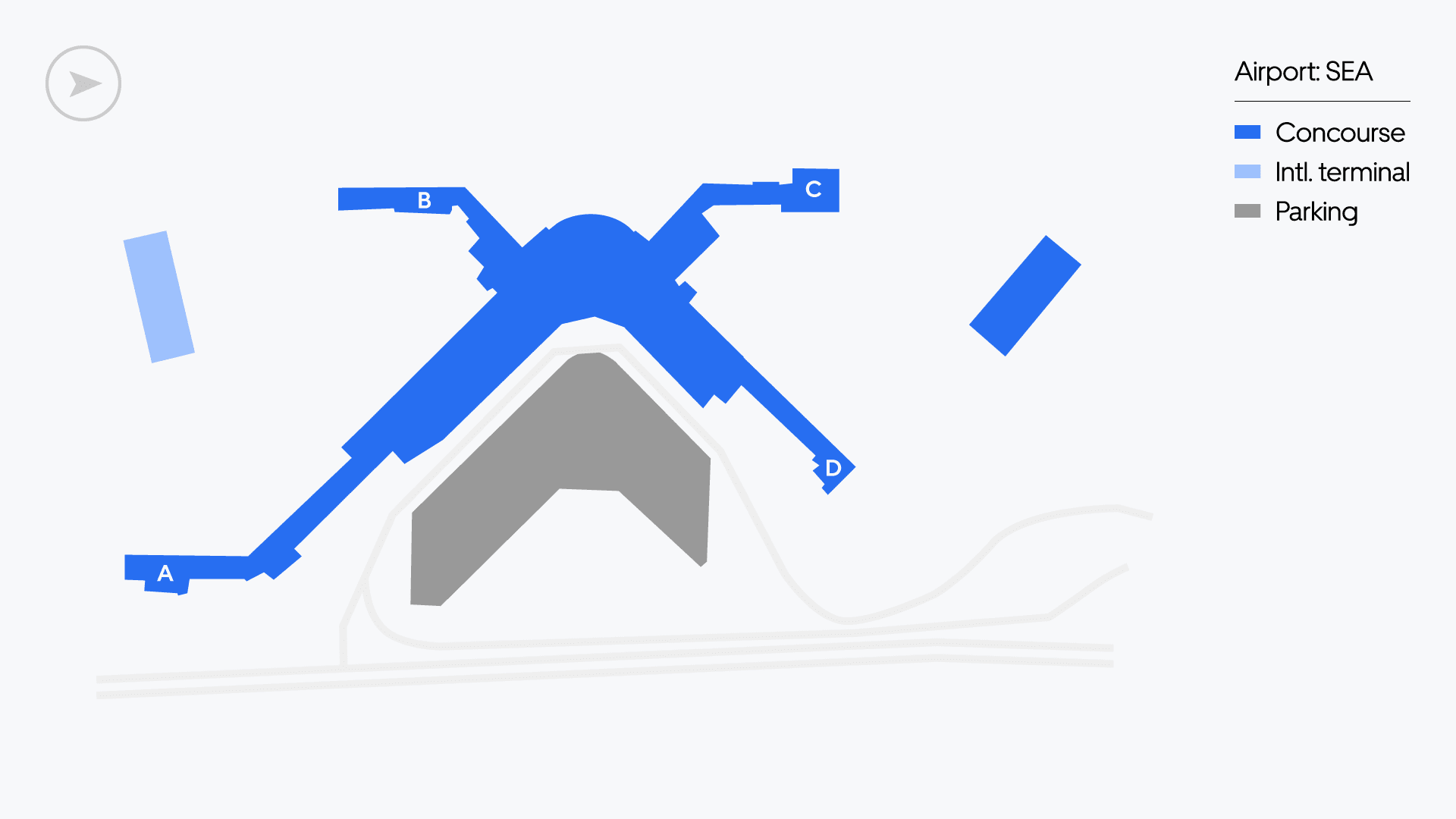 Plattegrond van Sea-Tac Airport