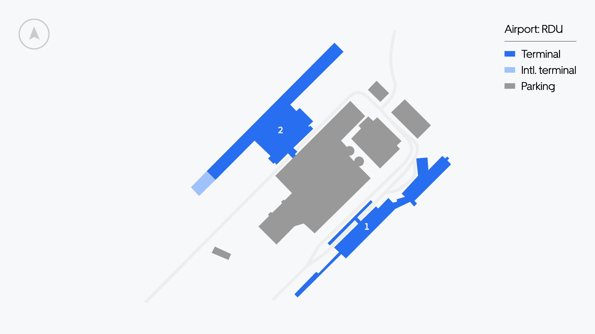 Mapa del aeropuerto RDU