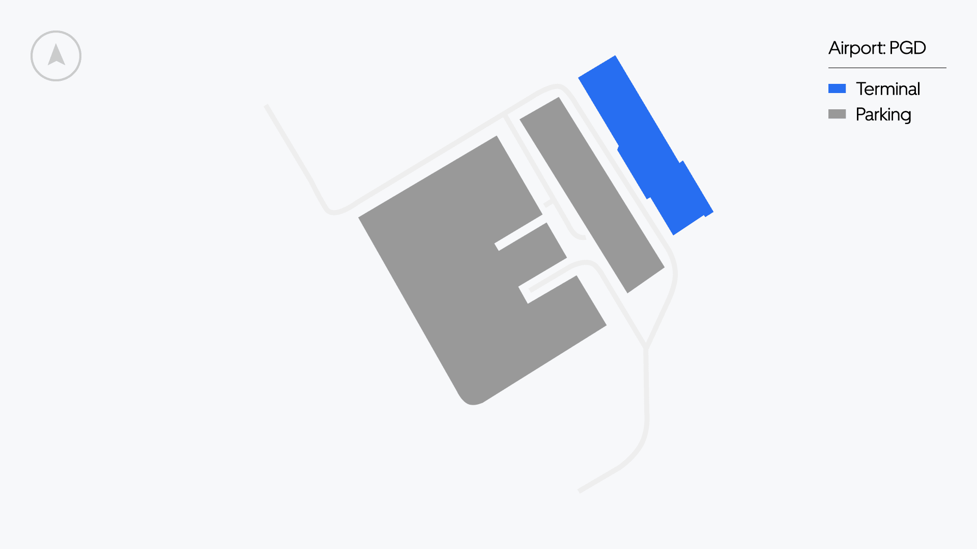 पुंटा गोर्दा हवाई अड्डे का मैप