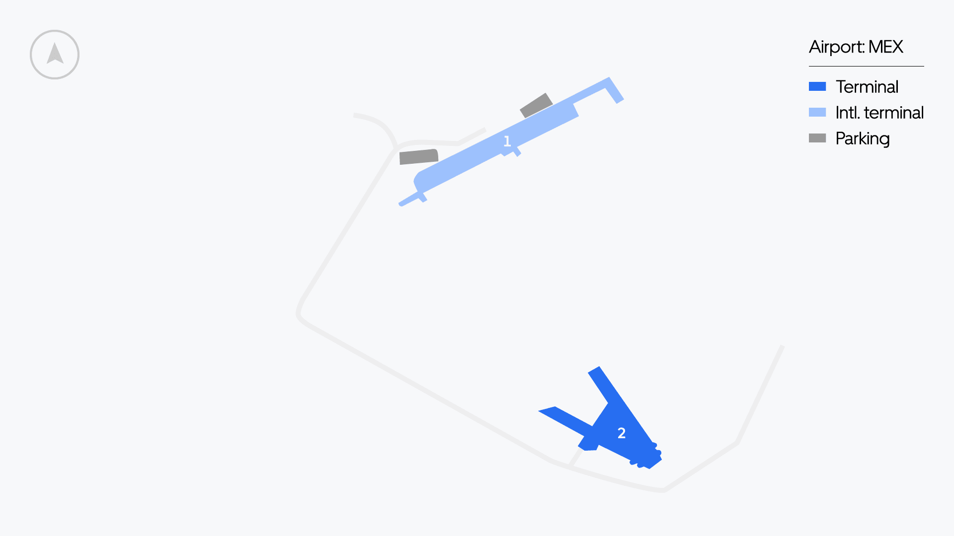 Mapa del Aeropuerto Internacional de la Ciudad de México