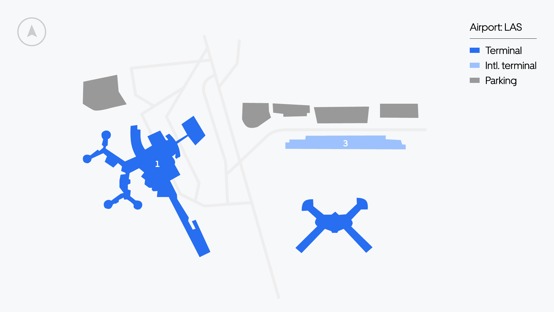 Mapa del Aeropuerto Internacional McCarran