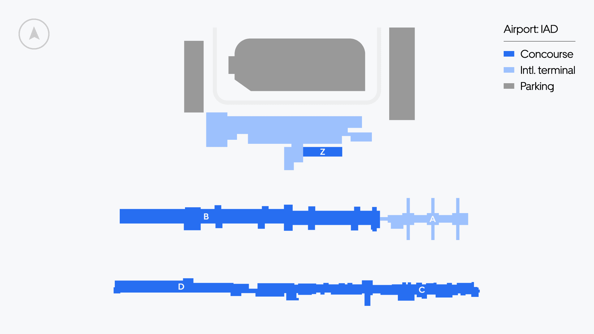 Dulles Airport map