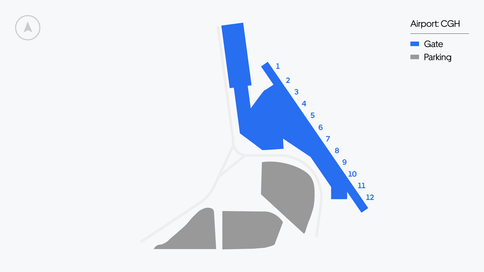 Mapa lotniska w São Paulo