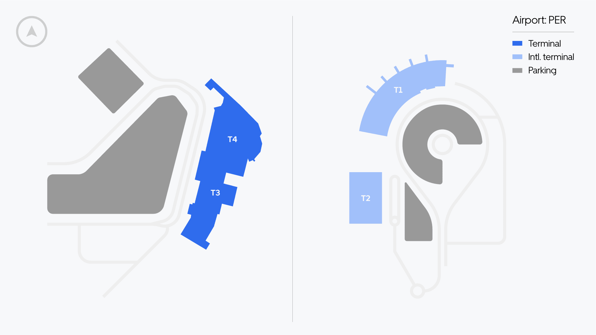 Perth Airport map