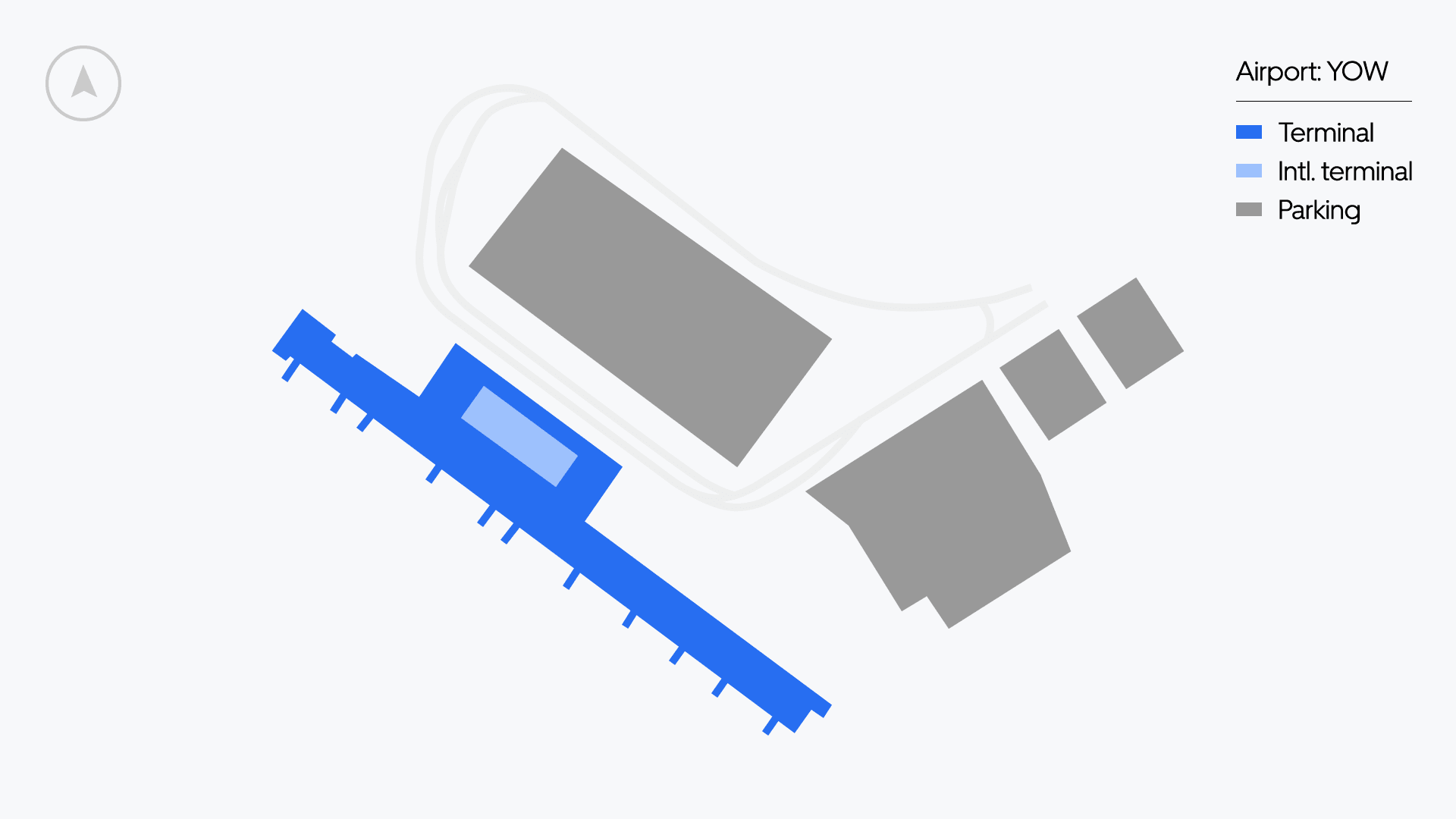 Carte de l'aéroport d'Ottawa