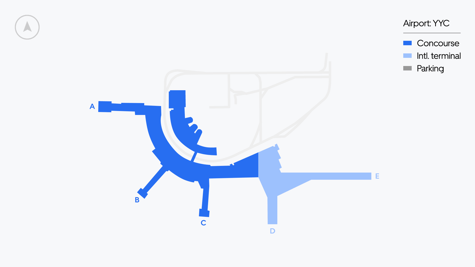 Carte de l'aéroport de Calgary