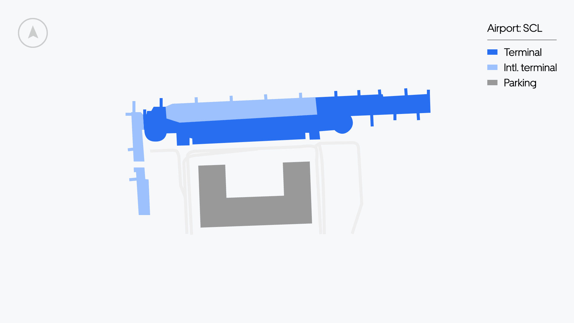 Santiago de Chile Airport map