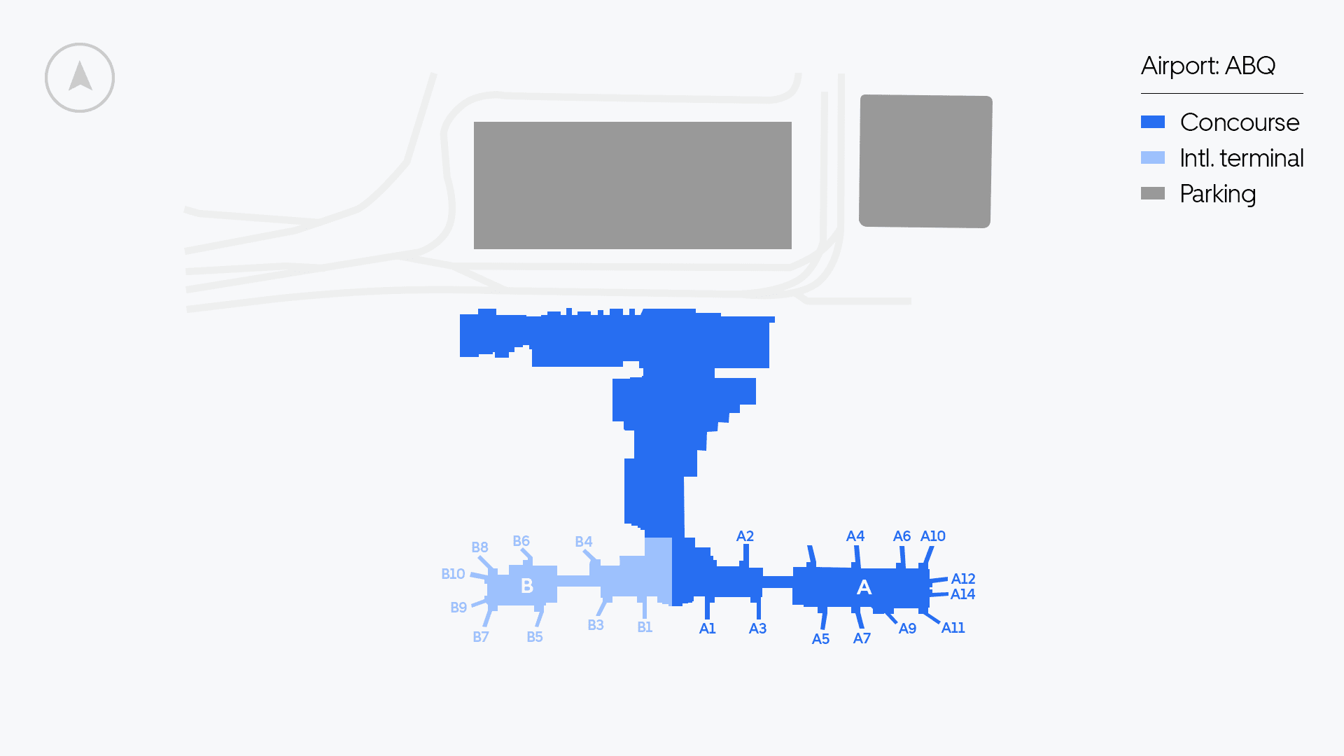 Albuquerque Airport map