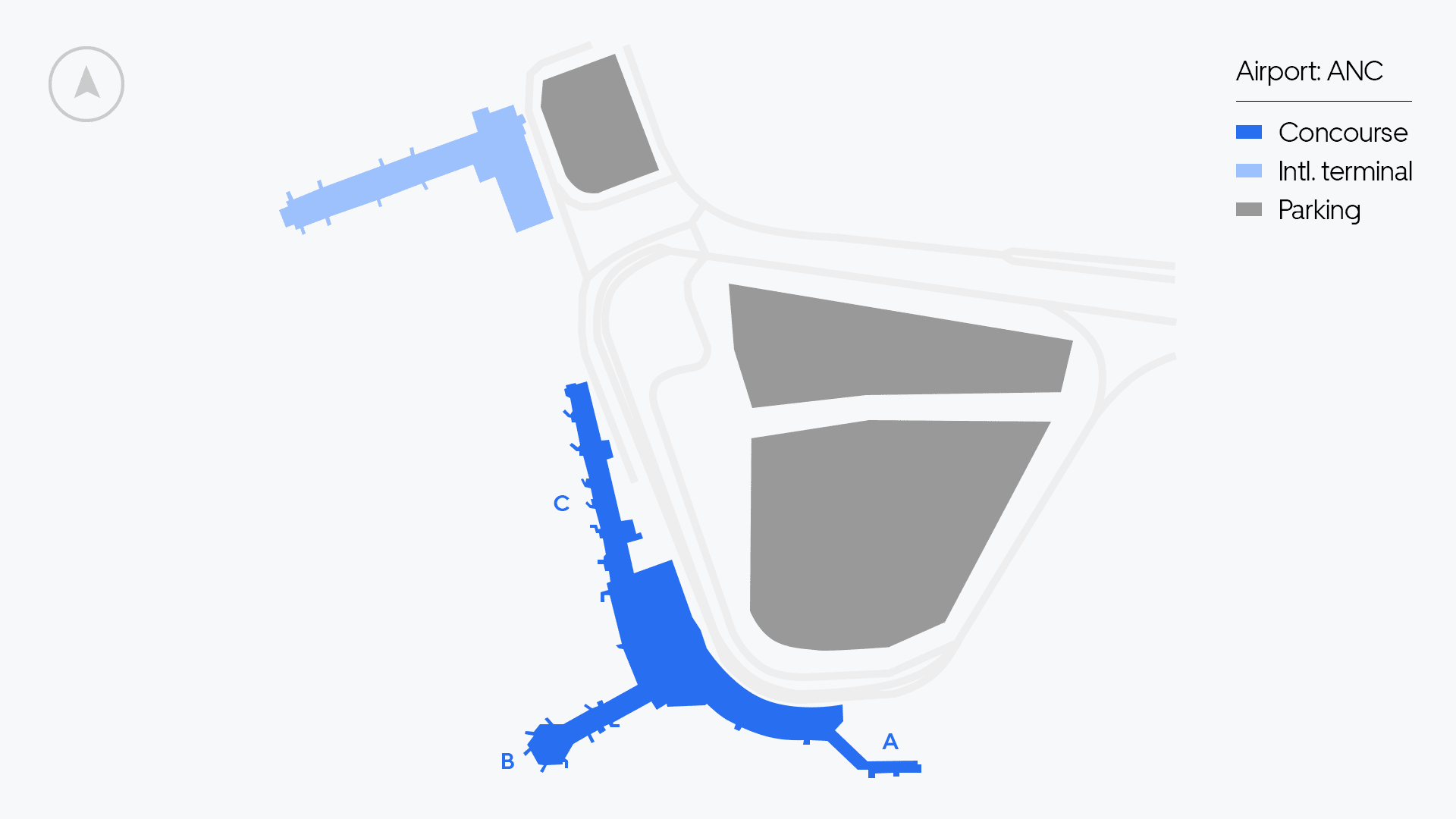 Anchorage Airport map