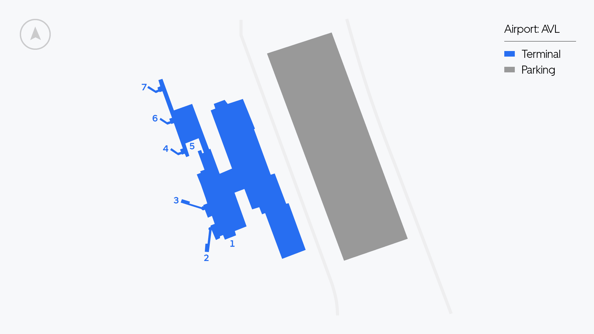 Asheville Airport map