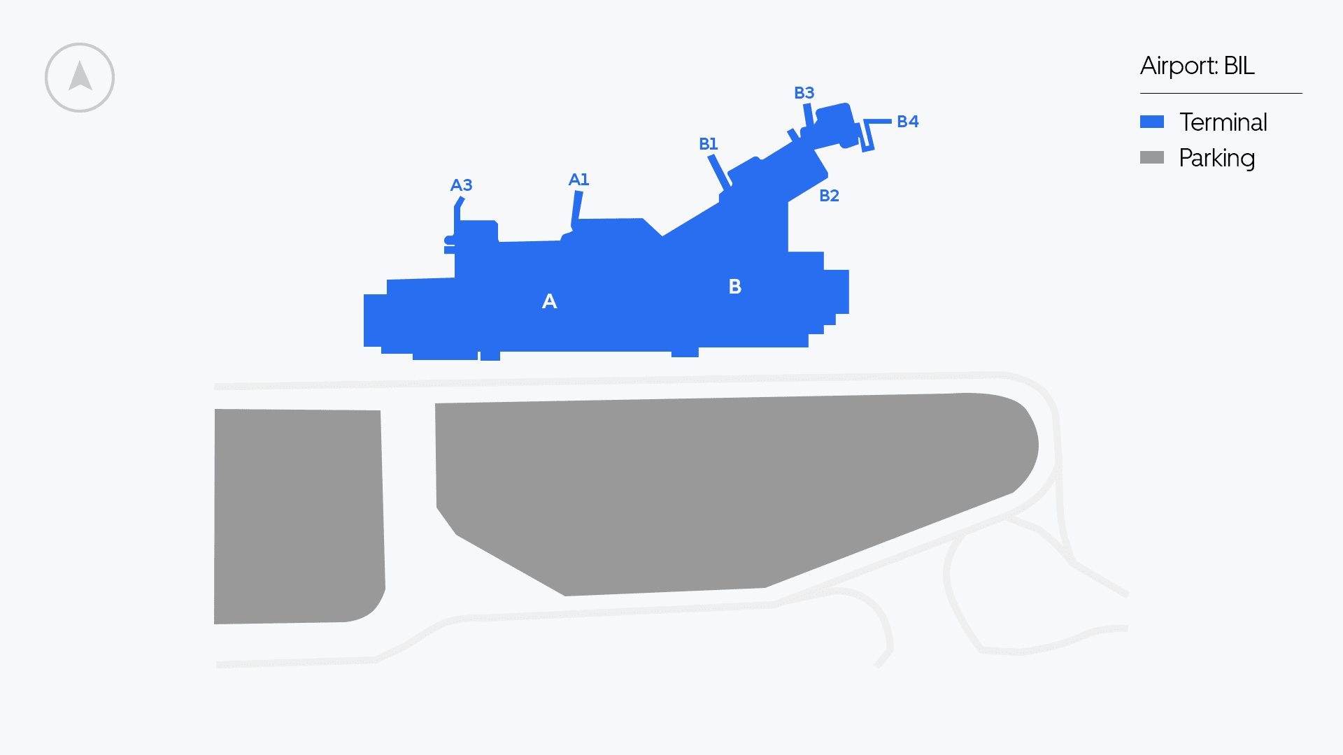 Billings Airport map