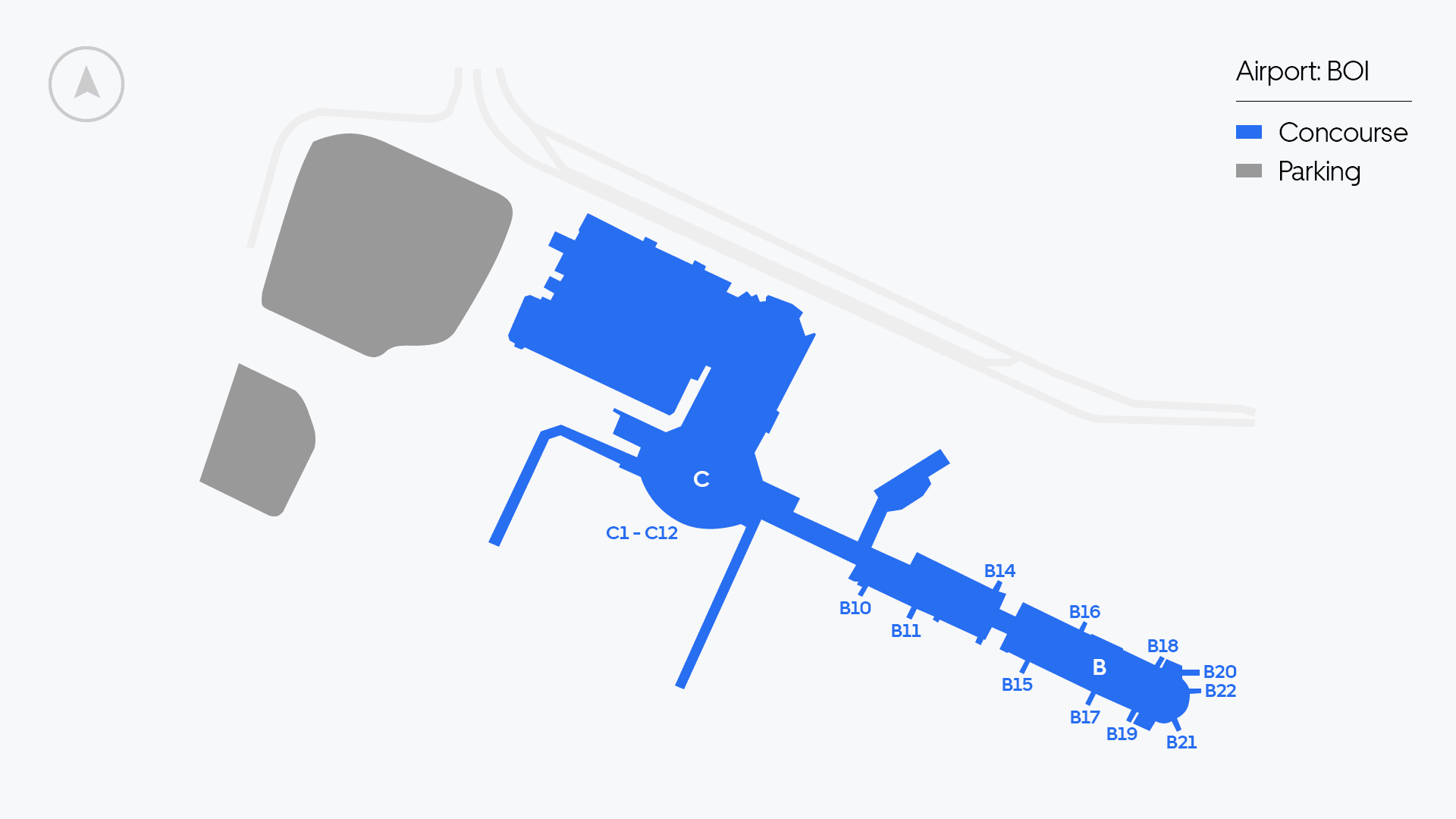 Boise Airport map