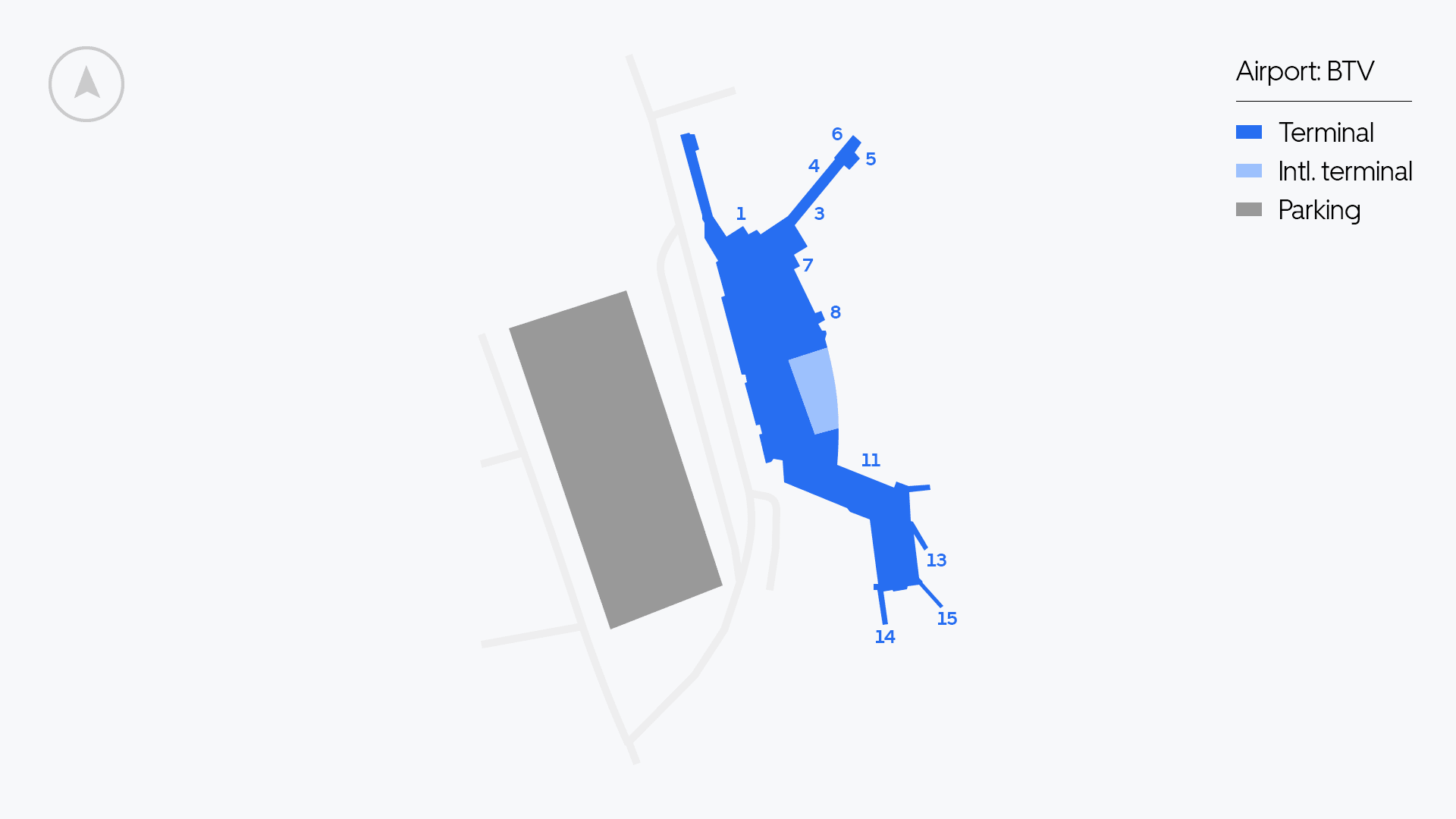 Burlington Airport map