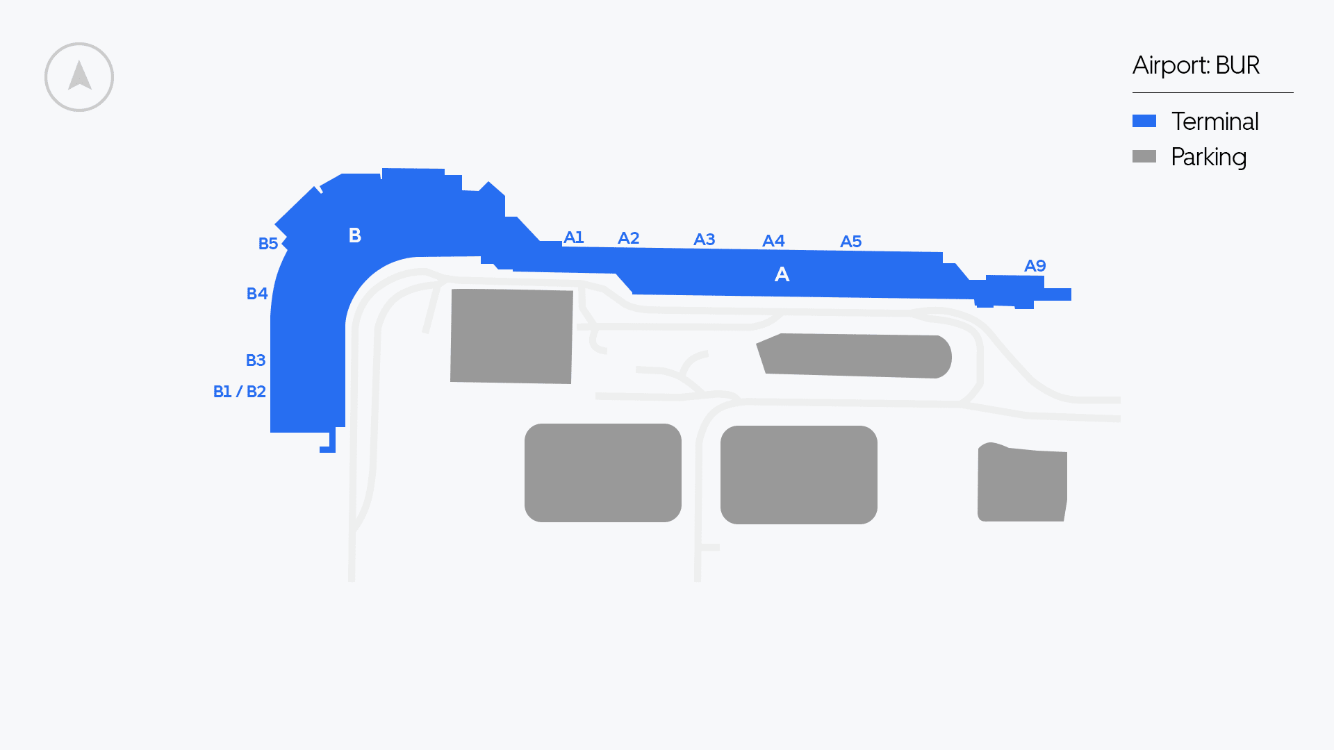 Burbank Airport map