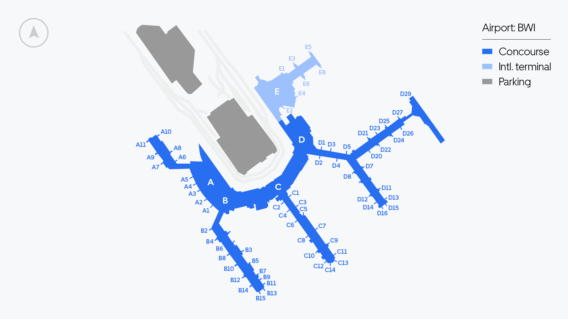 BWI Airport map