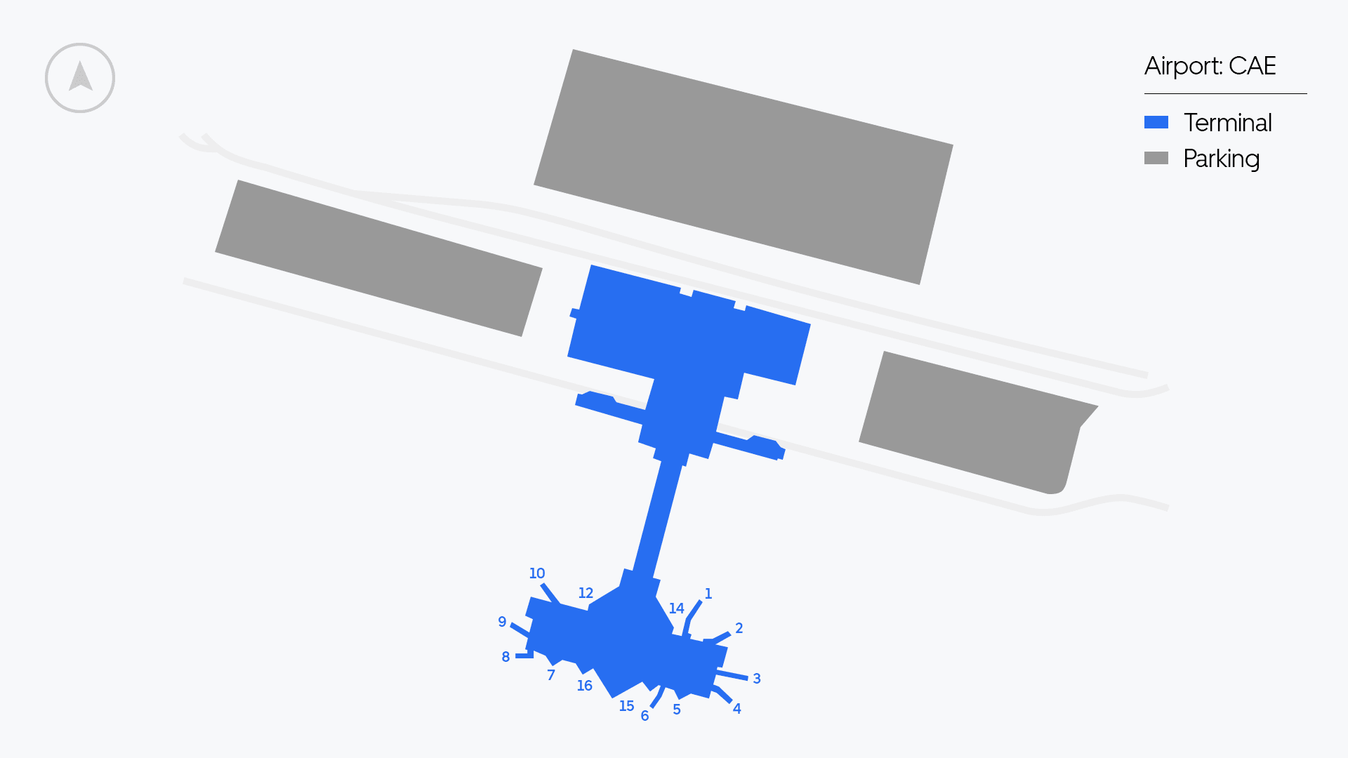 CAE Airport map