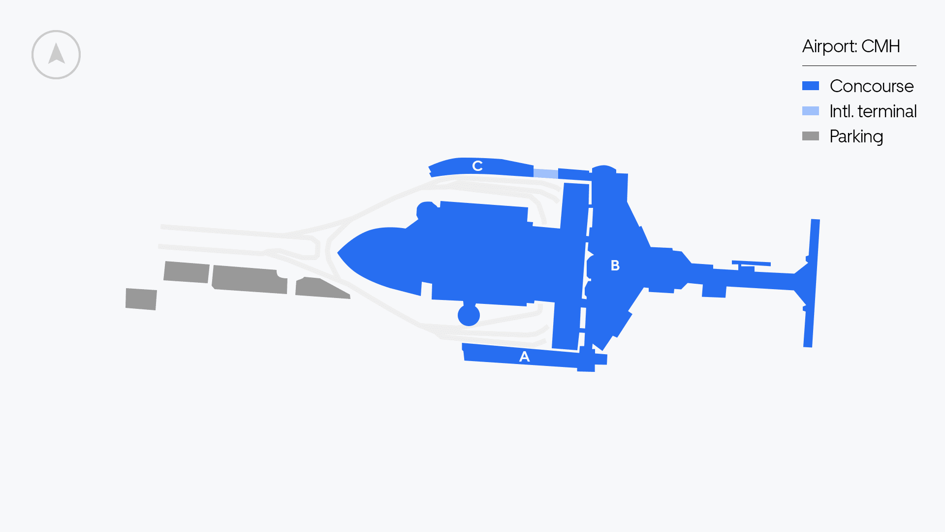 Columbus Airport map