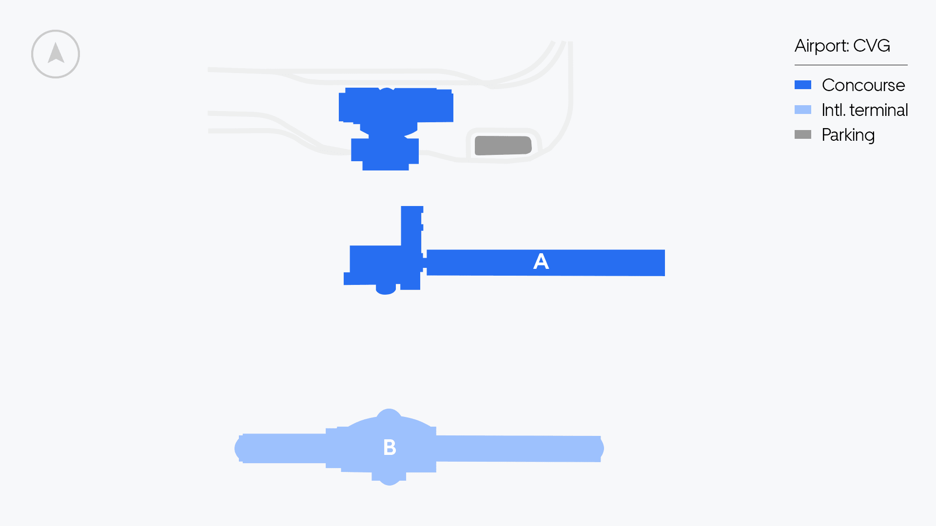 CVG Airport map