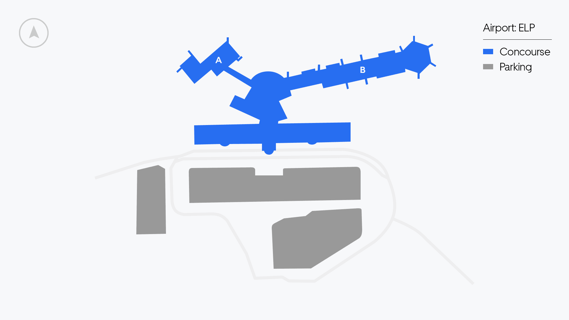 ELP Airport map