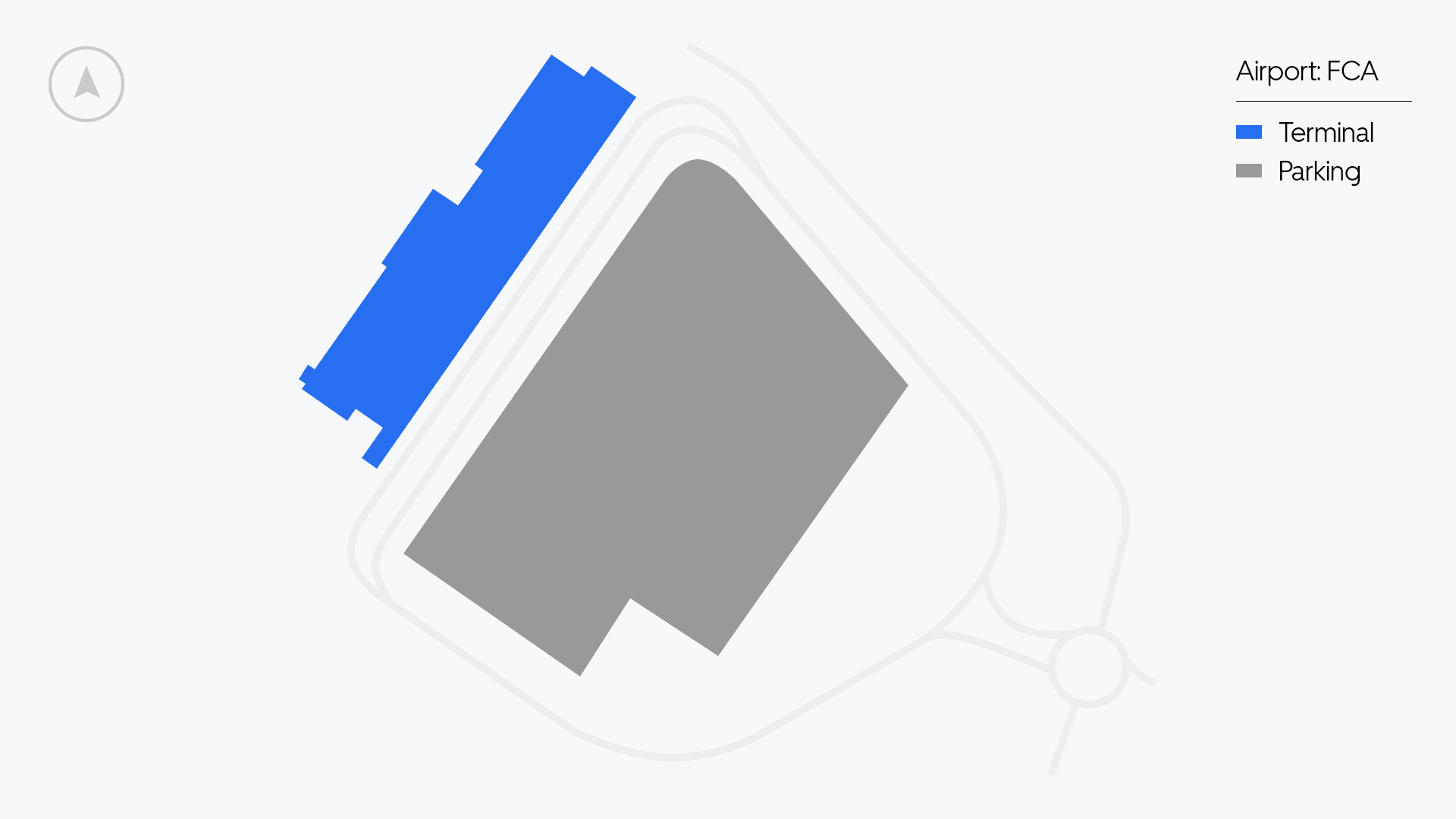 FCA Airport map