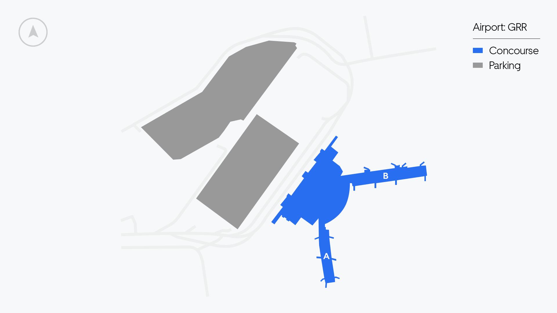 Grand Rapids Airport map