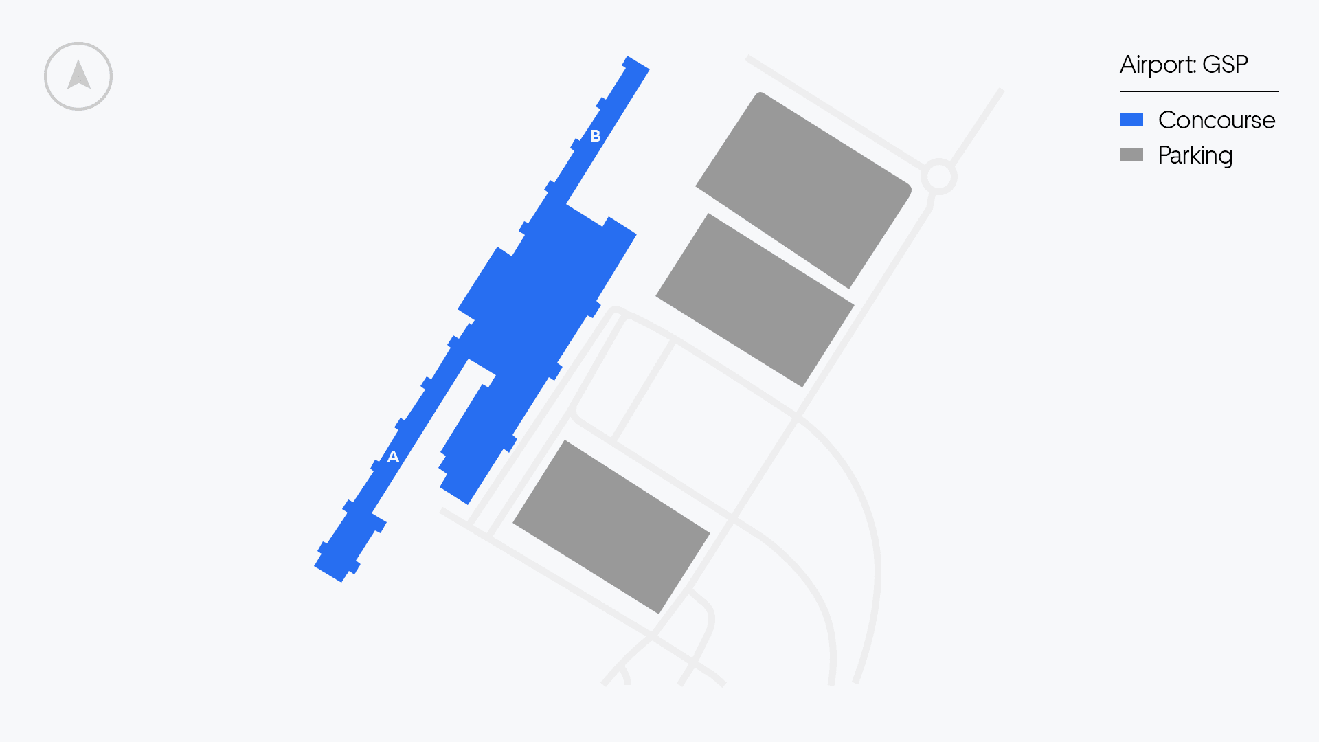 GSP Airport map