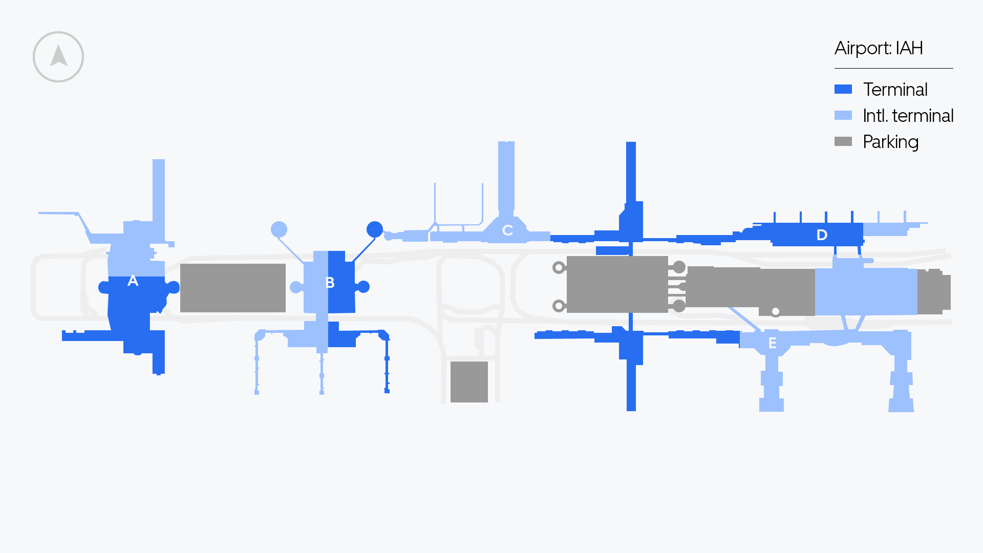 IAH Airport map