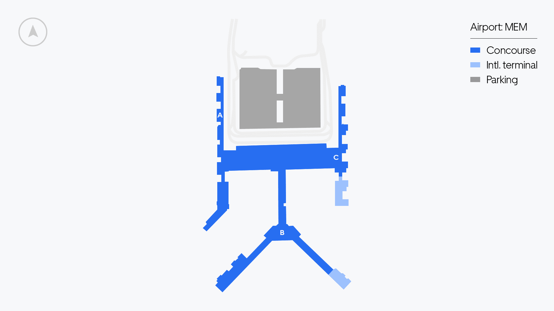 Memphis Airport map