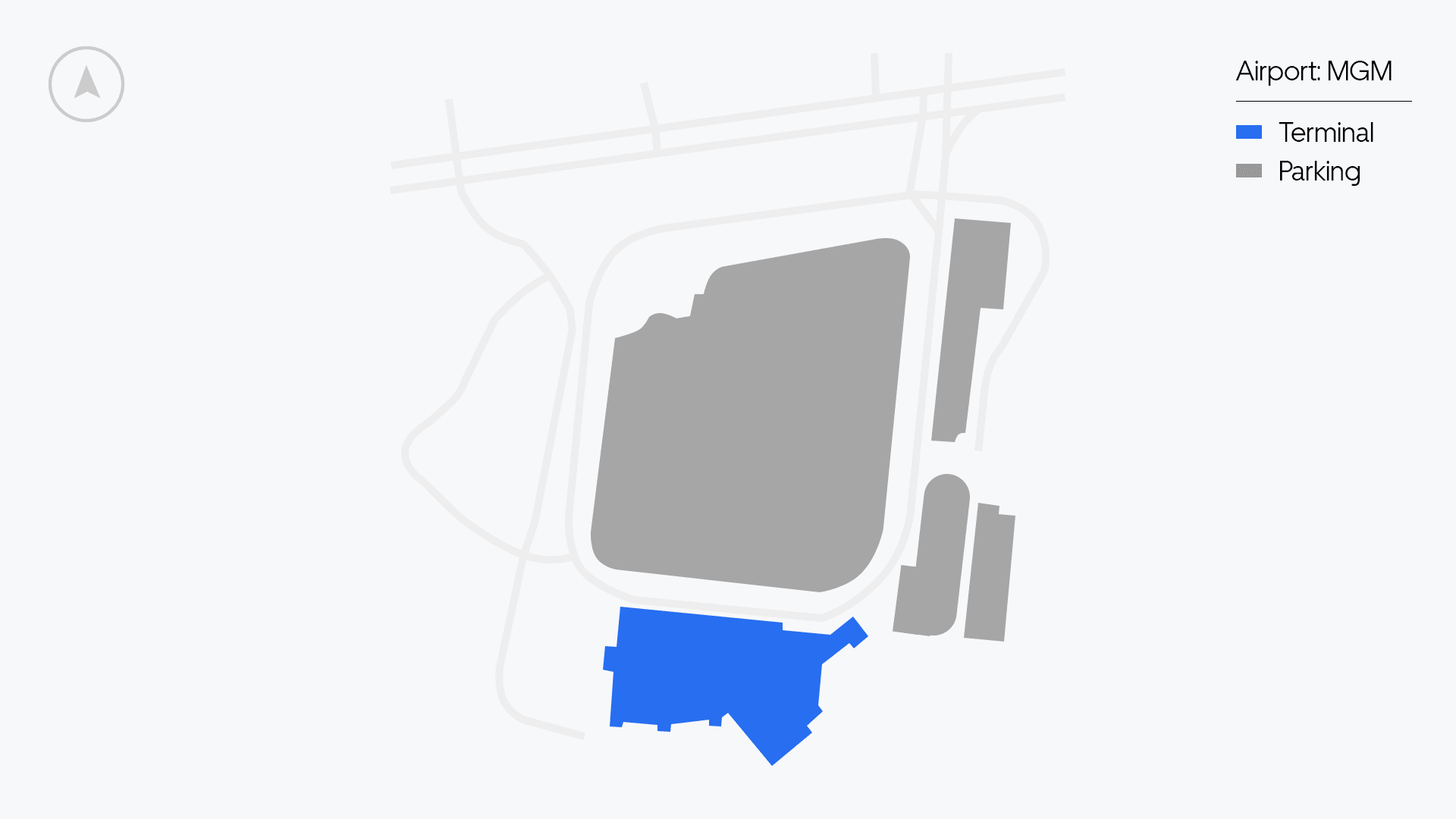 Montgomery Airport map