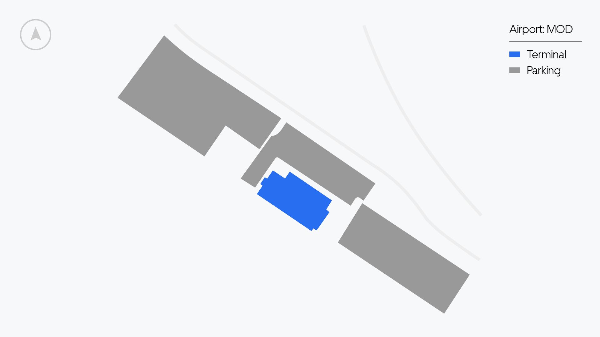 Modesto Airport map