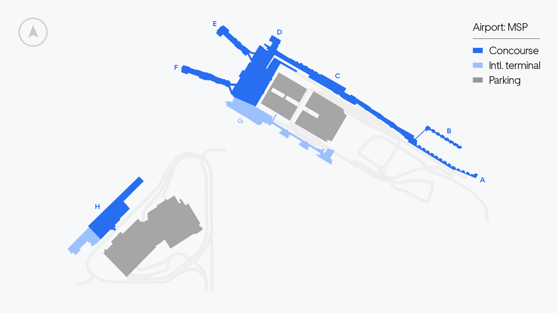 MSP Airport map