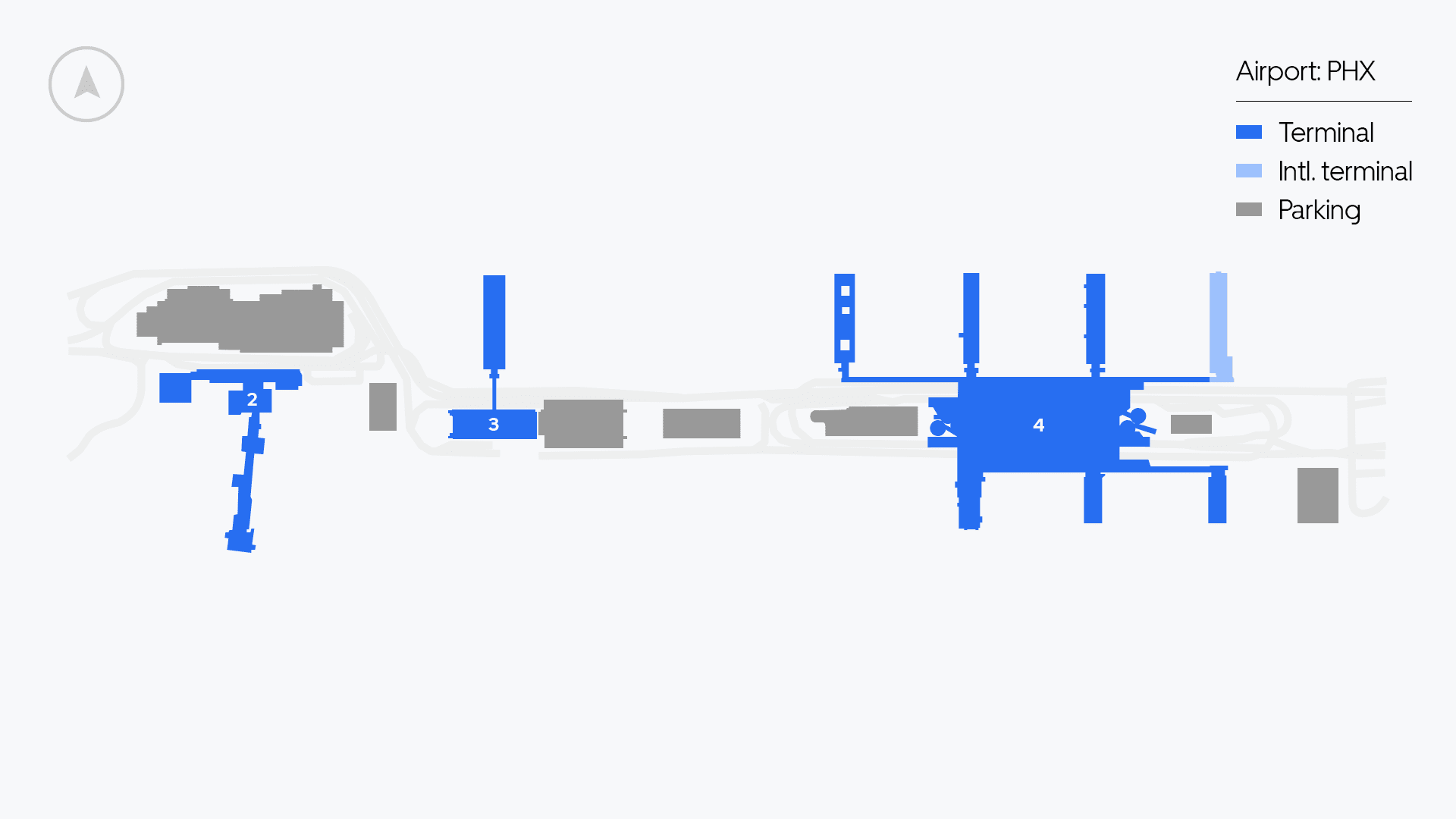 Phoenix Airport map