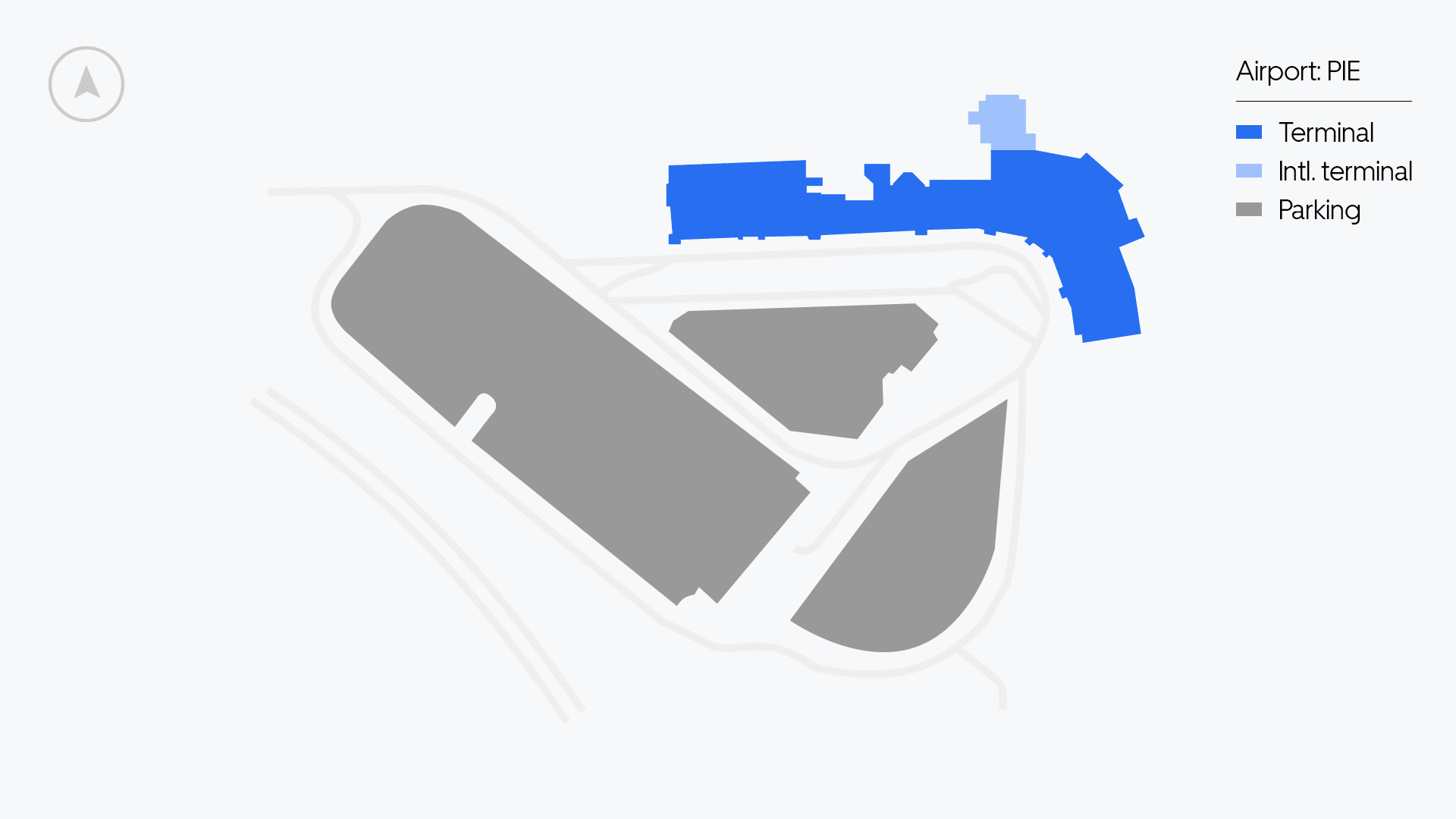 PIE Airport map