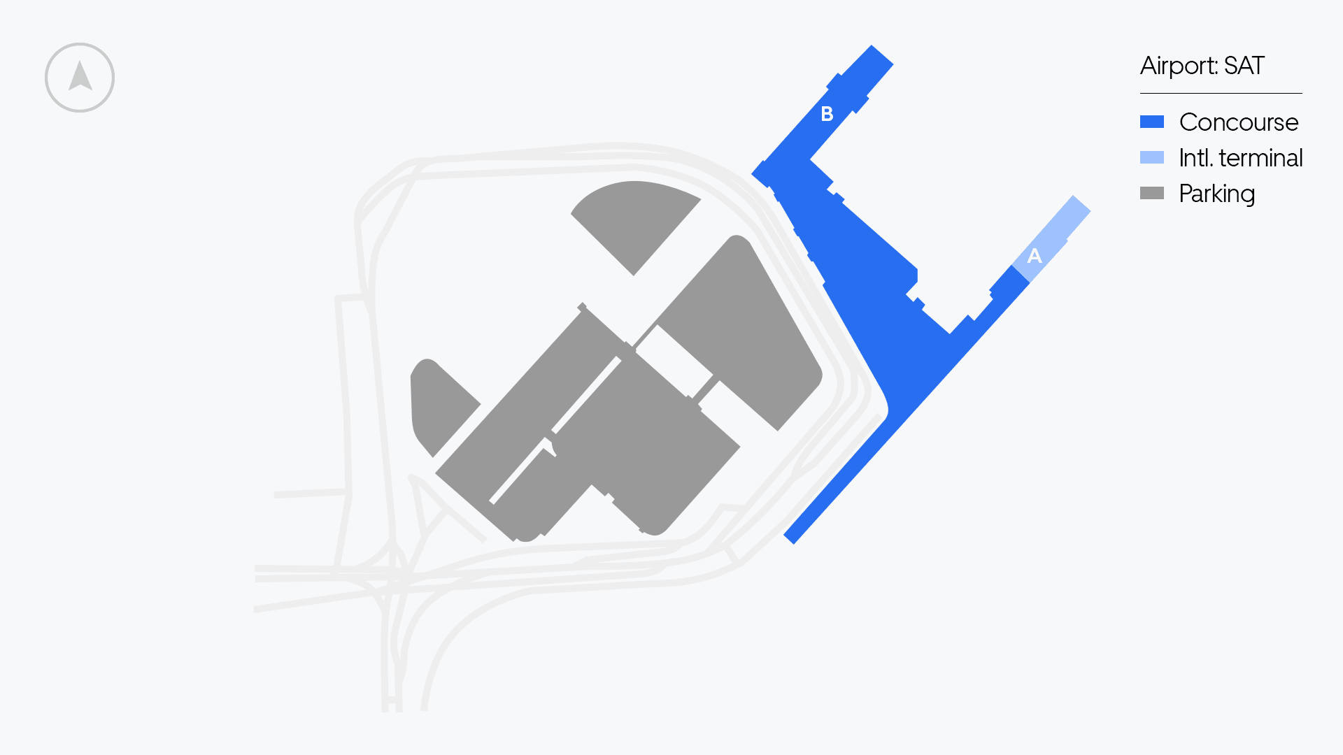 San Antonio Airport map