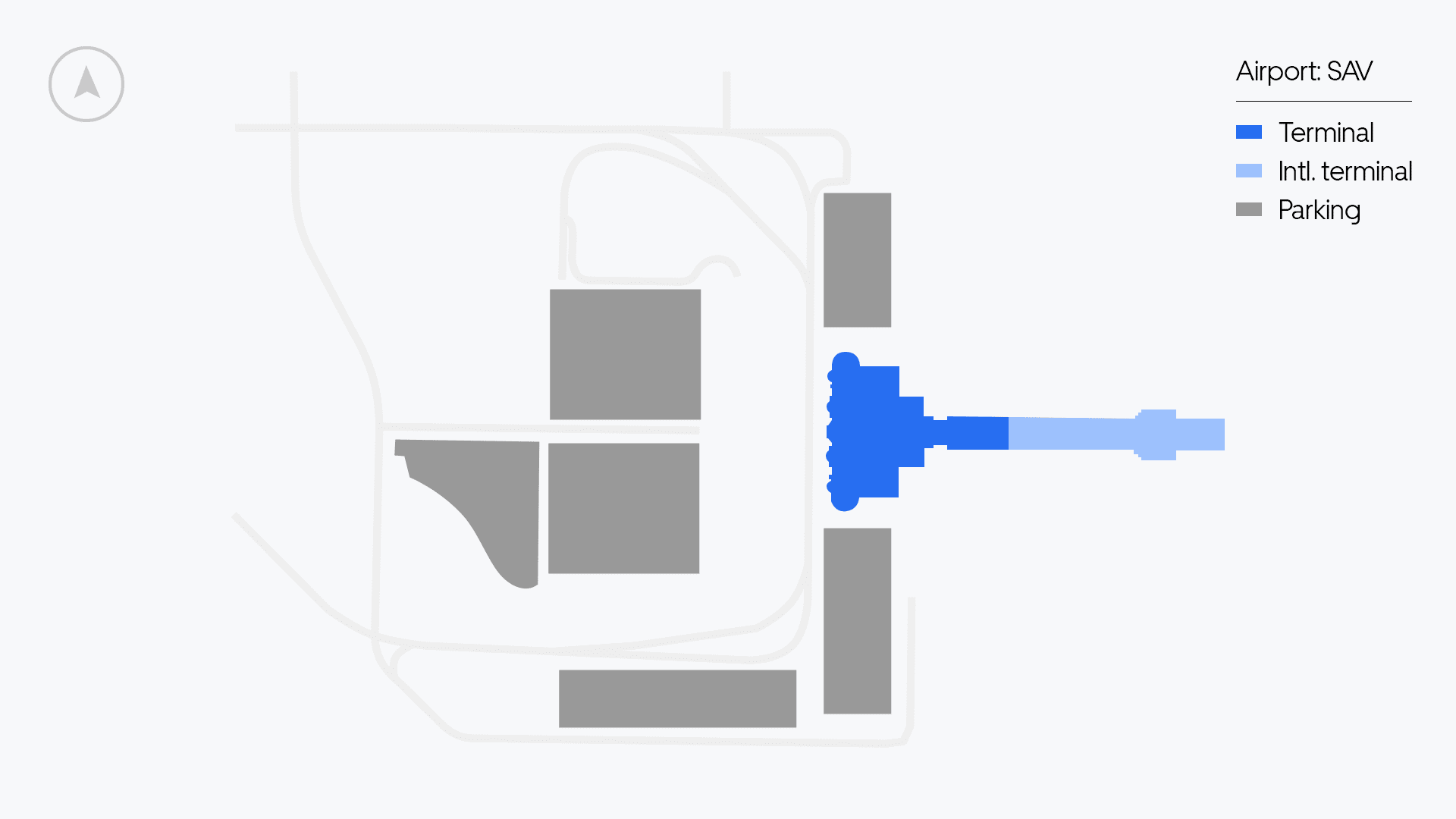 Savannah Airport map