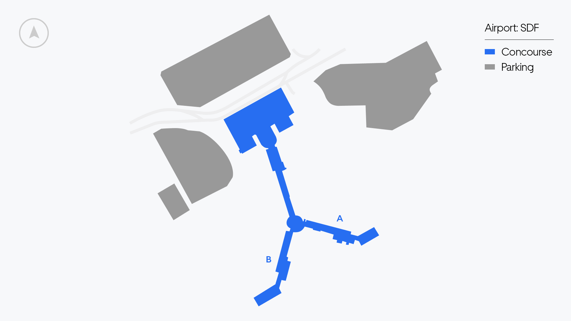 Louisville Airport map