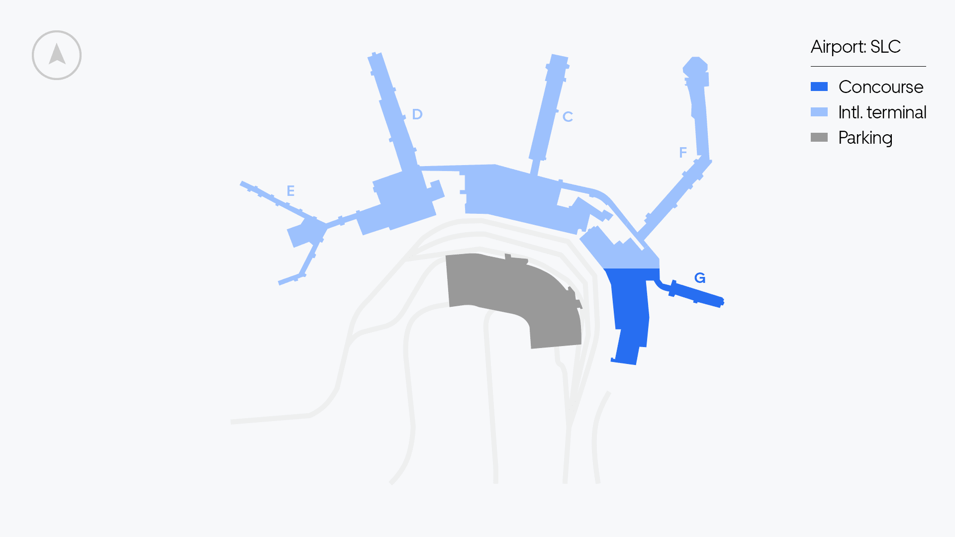Salt Lake City Airport map