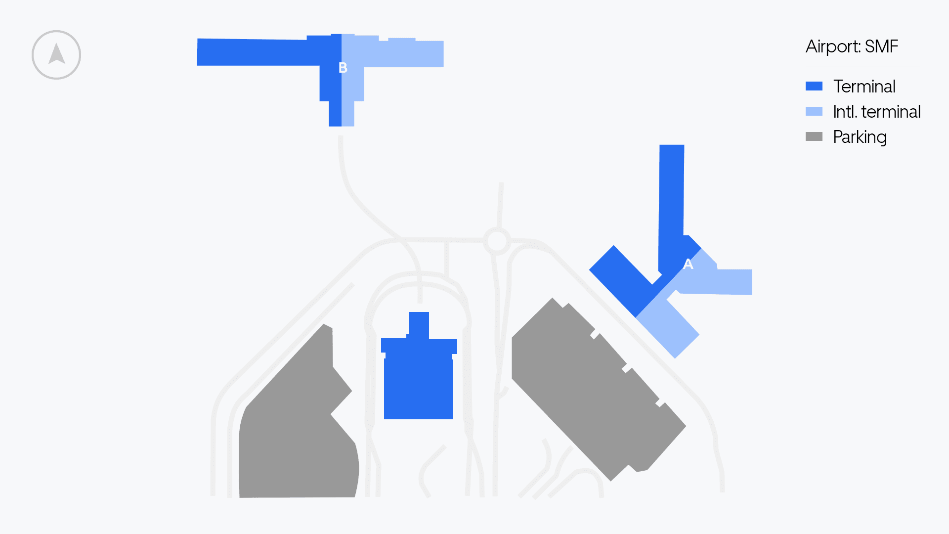 Sacramento Airport map