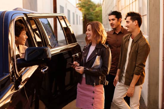 Going out with friends uber