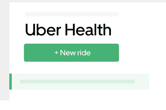 Uber Health Schedule New Ride UI