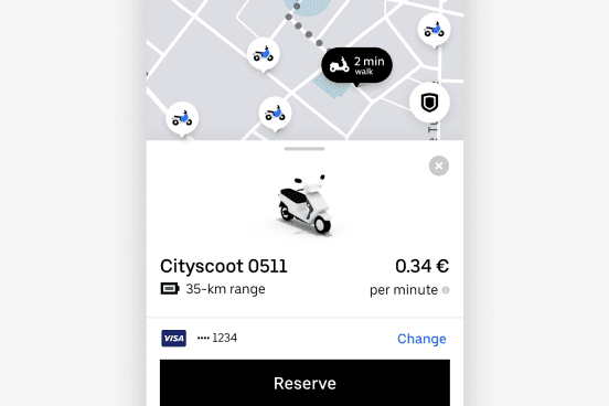 Uber scooter app on sale