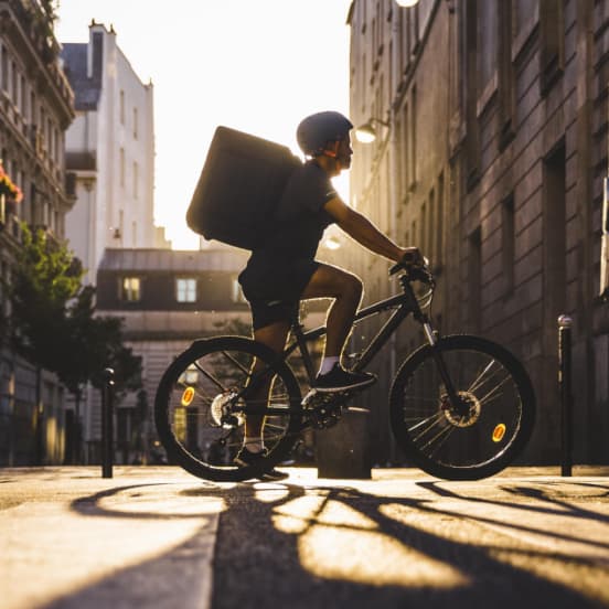 Bike delivery uber eats discount