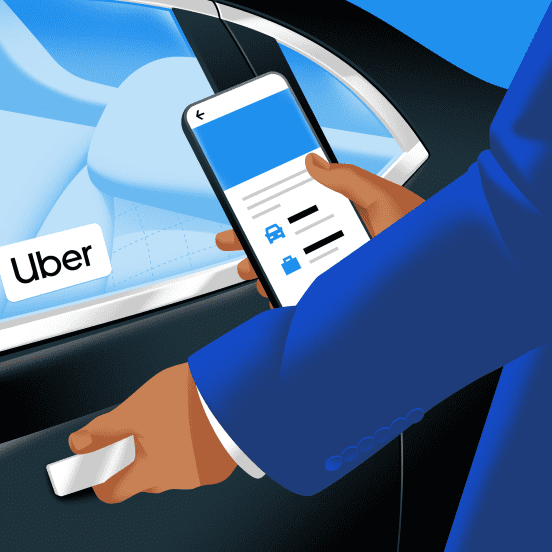 Un utilisateur navigue dans l'application Uber.