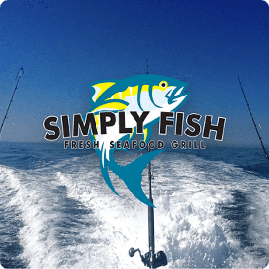 Simply fish rounded logo