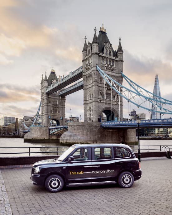 Uber black cab in london