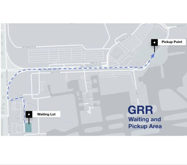 GRR waiting area and pickup/dropoff area