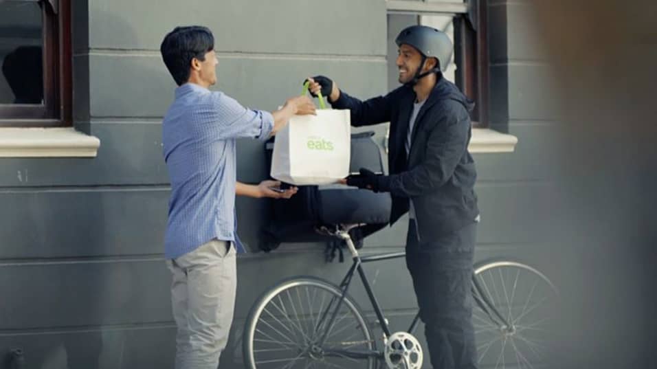 deliver with uber eats bike