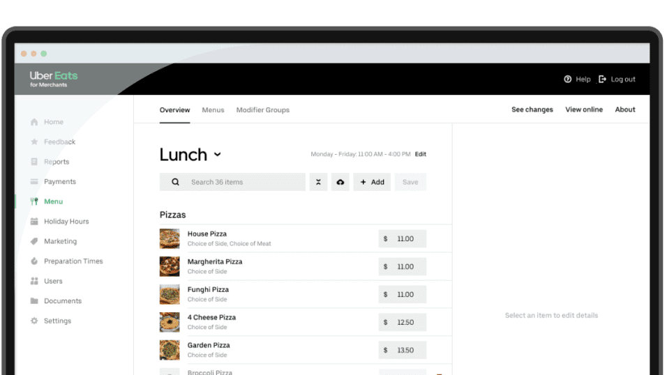 Online Menu Maker for Restaurants & Stores